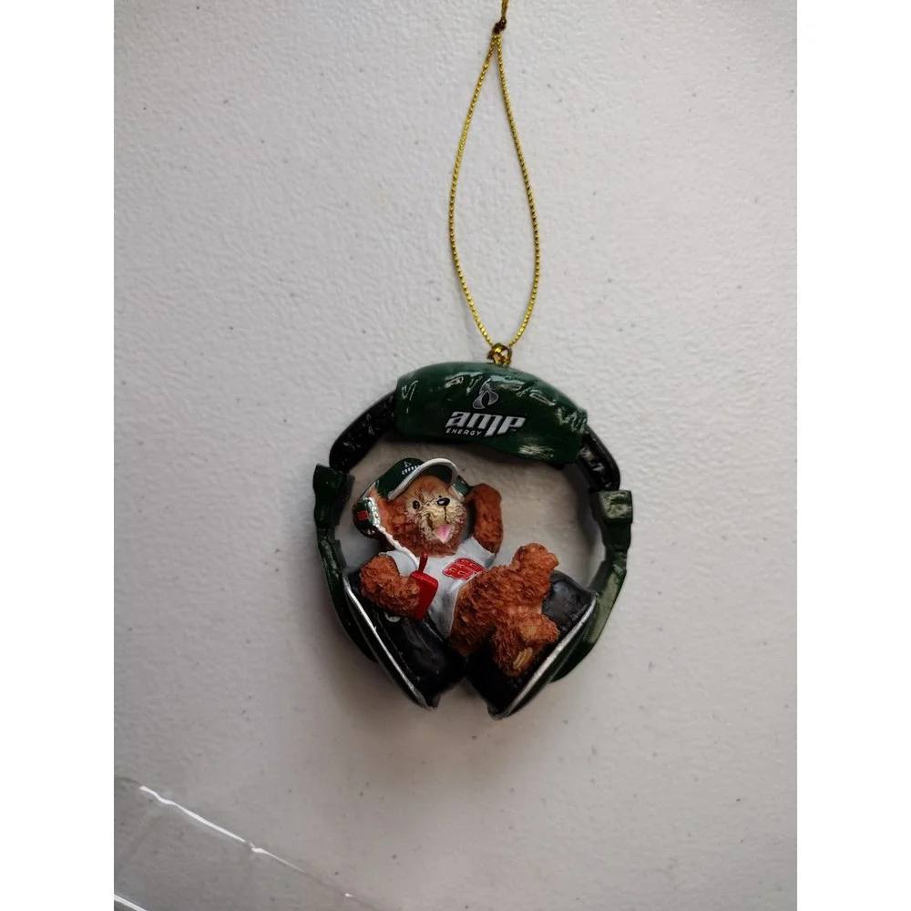 Dale Earnhardt Jr 88 NASCAR AMP Energy‎ Teddy Bear Ornament Collectible Trevco